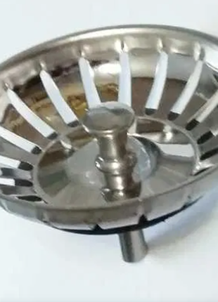 Сетка сифона (клапан) для мойки с уплотнителем нержавеющая сталь2 фото