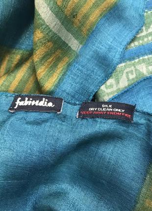 Fabindia. роскошный палантин из натурального матового шелка4 фото