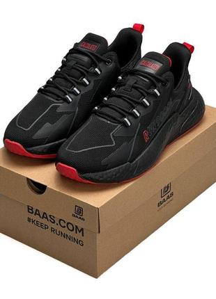 Чоловічі кросівки baas run 9000l black red1 фото