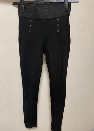 Zara s лосини з утяжкою брюки чорні