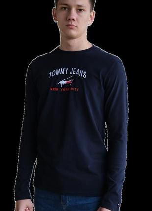 Лонгслів чоловічий tommy hilfiger th-13530 dark blue 3xl