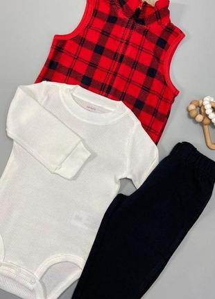 Набор, комплект боди, жилет, штаны carter’s р.9 и 12 мес2 фото