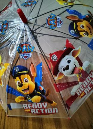 Зонт детский щенячий патруль гонщик парасолька дитяча paw patrol3 фото