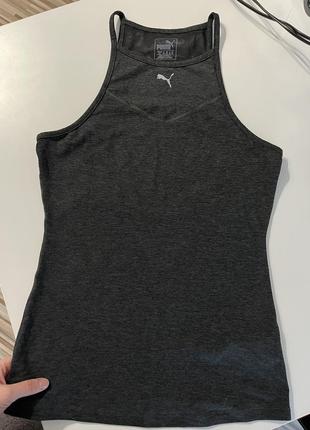 Майка puma серая для зала для спорта для бега