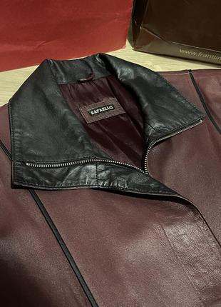 Кожа велюровая мега мягкая куртка кожаная марсала р.48-503 фото