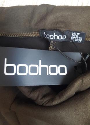 Велюровые трендовые велосипедки цвета хаки boohoo6 фото