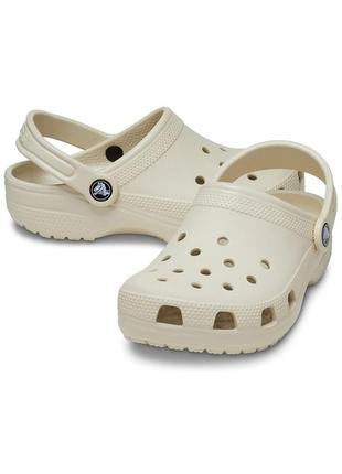 Крокси шльопанці бежеві сабо crocs classiс bone clog3 фото