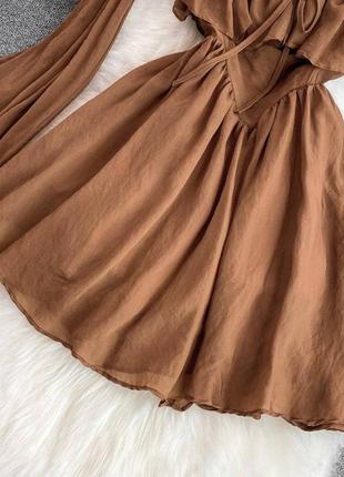 Невероятно женственные платья в шоколадном цвете3 фото