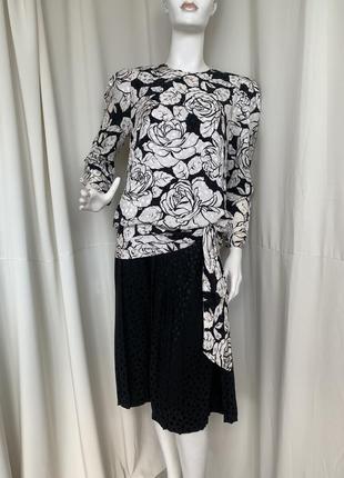 Вінтаж ретро 80-90х плаття шовк adrianna papell3 фото