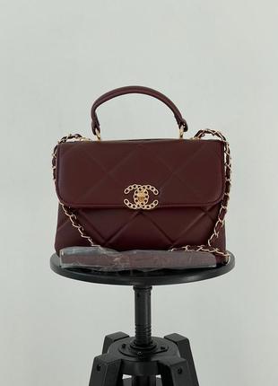 Сумка в стиле chanel burgundy3 фото