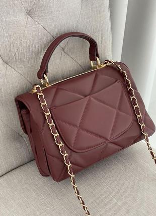 Сумка в стиле chanel burgundy5 фото