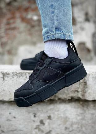 Женские кроссовки nike dunk low black