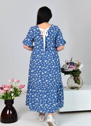 Женское длинное платье свободного кроя, батал 50-64 размер4 фото