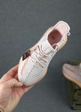 Женские кроссовки в стиле adidas yeezy boost 350 pink легкие текстильные9 фото