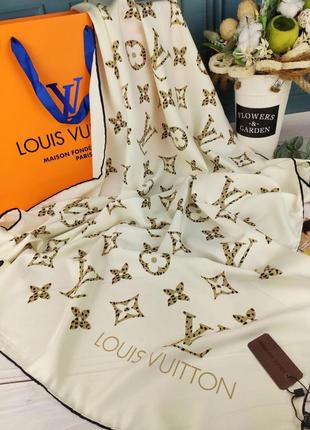 Шелковый платок в стиле louis vuitton луи витон стильная новинка