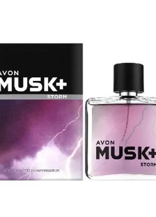 Уцінка! туалетна вода musk storm 75ml,avon1 фото