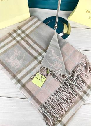 Палантин шарф хустка  в стилі burberry барбери тепла новинка2 фото