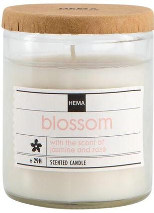 Свеча в стекле hema 80/65 jasmine-roses