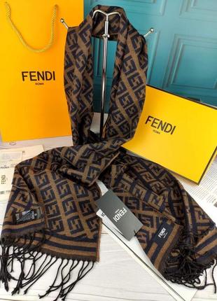 Кашемировый шарф в стиле fendi фенди турция