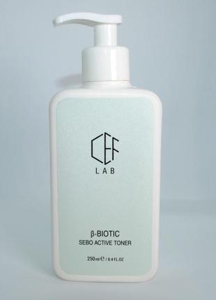 Азелаїновий протизапальний тонік cef lab β-biotic sebo active toner 250 мл