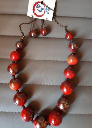 Намисто і сережки комплект