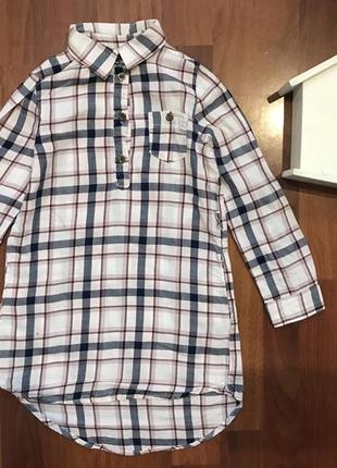 Удлинённая рубашка 4-5 лет