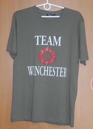 Хлопковая футболка  team winchester