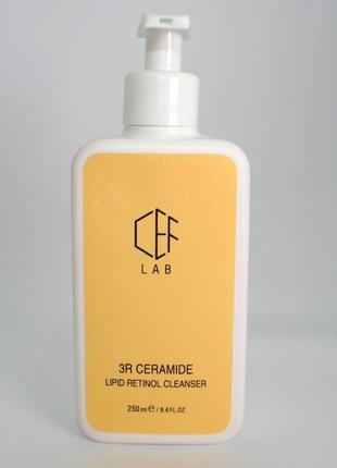 Ліпідний гель для очищення шкіри cef lab 3r ceramide lipo-retinol cleanser 250 мл