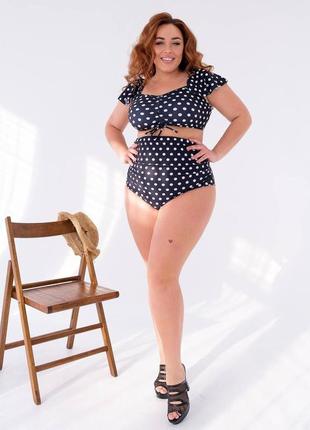 Купальник раздельный батал xl, 2xl, 3xl, 4xl к60162 фото