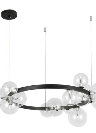 Люстра светильник в стиле лофт молекула levistella 918lp267-15 bk+cl