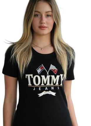 Футболка женская tommy hilfiger b-1002 black xl