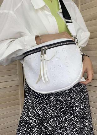 Жіноча сумка-слінг, бананка сумка для дівчини, жіночі сумочки та клатчі, міні сумочка багет чорна біла білий8 фото