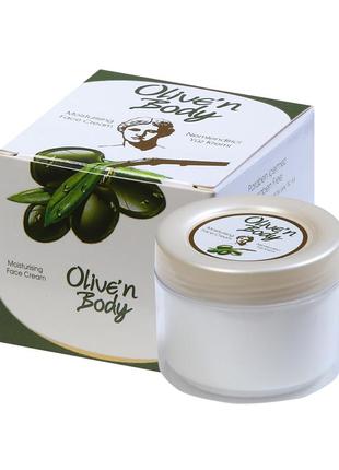 Зволожуючий крем для обличчя з екстрактом листя оливи та алое olive’n body, 100 мл