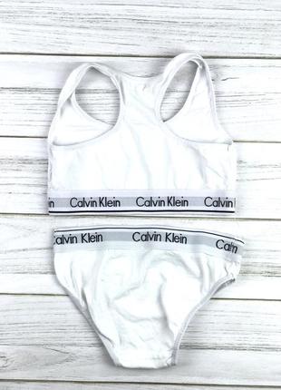 Комплект белья calvin klein в белом цвете4 фото