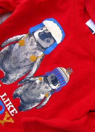 Стильна кофта m&co світшот пінгвін новий рік новорічний светр3 фото