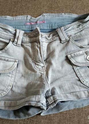Шорты джинсовые светло-серые jennyfer2 фото