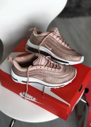 Шикарні кросівки nike 97 у золотому кольорі (весна-літо-осінь)😍6 фото