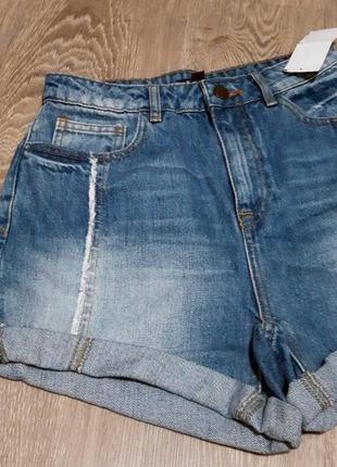 Женские джинсовые  шорты высокая посадка  kiabi размер  s-м3 фото