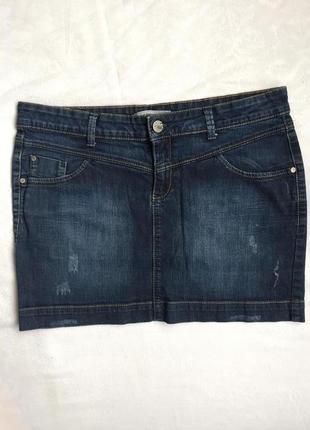 Супер спідниця джинсова стреч раз 2xl (52)5 фото