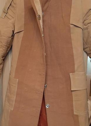 Шикарне утепленое пальто а - тан кашемір