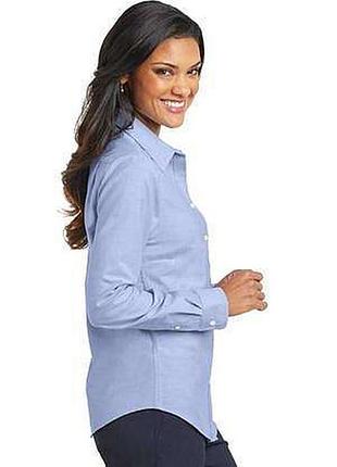 Сорочка силует оксфорд mango синя дрібна смужка   6/8