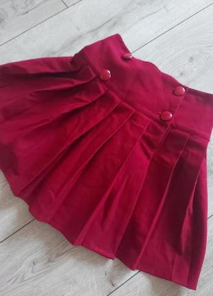 Спідниця шкільна форма червона бордова, красная бордовая школьная форма юбка