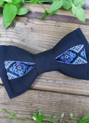 Краватка-метелик з українським орнаментом1 фото