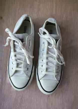 Белые кеды converse 37,5 р 24см2 фото