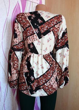 Блуза / кофточка /рубашка в стиле бебидолл со вставками ажура, марокко, 16/44_2 фото