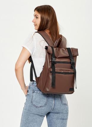 Жіночий рюкзак ролл sambag rolltop zard шоколадний