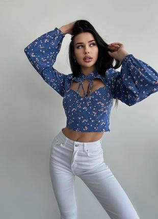 Блуза софт принт