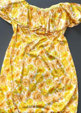 Нежное желтое платье в цветы oh polly,новое🌼5 фото