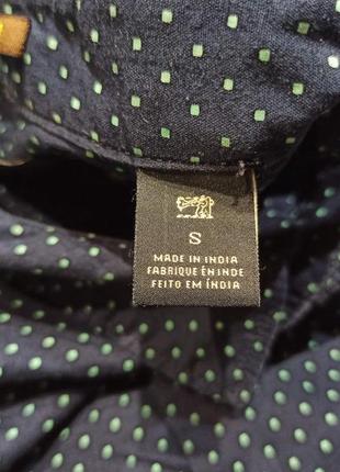 Scotch &amp; soda мужская рубашка темно сине белого цвета в горошек размер s