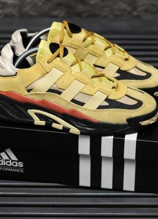 Мужские кроссовки adidas niteball yellow black red / smb